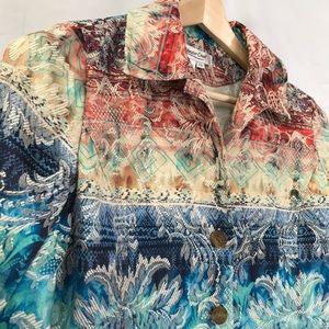 Coldwater Creek Light jacket brocade mutlicolors